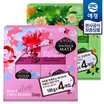 애경 샤워메이트 세안 비누 100g 4입 x3개, 올리브