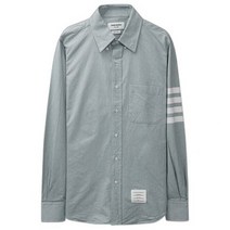 [명품]THOM BROWNE 톰브라운 FW 바 스트라이프 솔리드 플란넬 셔츠 MWLA TMG5122 25 1 672532851