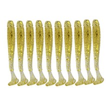WDAIREN 4.8cm 0.8g 임팩트 링 쉐이드 낚시 루어 웜 소프트 실리콘 미끼 지그 워 블러 인공 스윔 빗 페스, Golden|20PCS