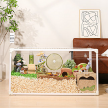 카르노 아크릴 투명 케이지 햄스터 집 대형 100cm 120cm, 가로 100cm(100x50x50)