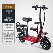 3인승 전동스쿠터 접이식 전기스쿠터 미니 여성 3 인용 여행 소형차 리튬 배터리 스쿠터, 48V, 3인승 모델 - 고급형 12ah 리튬 배터리  약