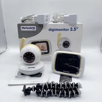 베이비모니터 아기모니터 아기카메라 홈CCTV 베이비캠, 검정색(스탠드 제외)