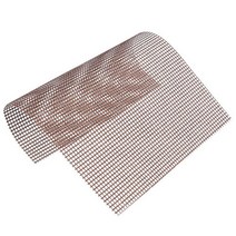 생선구이그릴 기름안튀는불판 연기먹는전기그릴Non-Stick Grid Shape BBQ Mat Cooking Grilling Sheet Line, 01 golden