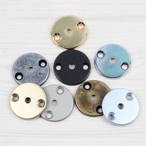 전면손잡이 부속 엽전 (2개 1세트), 니켈그레이