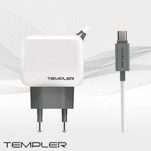 템플러 2.1A 가정용 일체형 충전기 24핀 C타입용 USB 핸드폰, 상세내용표시