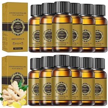 12팩 생강 오일 마사지 오일 천연 생강 아르니카 오일 식물 아로마 오일 스파 바디 마사지 오일 워머 생강 에센셜 오일 생강 오일 워밍 피곤하고 아픈 근육 마사지 오일 An