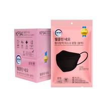 웰클린 네오 황사방역마스크 중형 KF94 블랙, 1개입, 40개