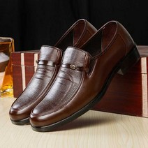 도오빠 남성 신사화 로퍼 남자 캐주얼 가죽 신발 중년남성 비즈니스 슈즈 블랙 브라운 쿠셔닝 발편한 아버지 출퇴근