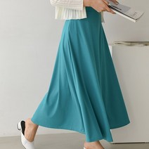 audreybella 5컬러 비비드 플레어 기본 롱 스커트