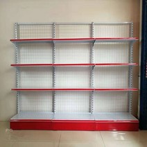 마트 편의점 곤도라 과자 다층 상품 병원 베이커리 편의점 진열대 진열장 간식 약국 휴게실, 단면 2.7m 길이 1.8m 높이 4단