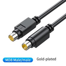 PLC 케이블 male to S 터미널 MD8 핀 라운드 헤드 순수 구리 니켈 도금 데이터 통신, [06] 10M, [02] Gold-plated, 02 Gold-plated_06 10M
