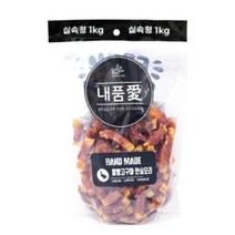 내품애 실속형 강아지 대용량 간식 말랑고구마 안심오리 1kg, 단품, 단품