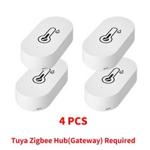 자기온습도기록계 온습도 기록용지 기록지 Tuya Zigbee 스마트 온도 습도 센서 실내 습도계 컨트롤러 모니터링 스피커와 작동 알렉사 구글 홈 318EA 9, 04 4 PCS