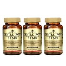 1+1+1 솔가 부드러운 철분 젠틀 아이언 25 mg 180 정 12개월분 식물성 캡슐 킬레이트 철 글루텐 유제품 프리 배송품질보증