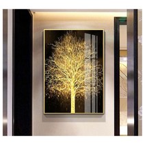 공방패밀리 풍수지리 황금 돈나무 재물운 거실 인테리어 액자, 메탈, D