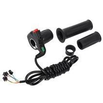 전동킥보드 튜닝 부품 개조 용품 스쿠터 24v36v48v 스로틀 회전 수정 된 속도 제어 가스 핸들 바 스로틀 전자 액세서리 용 자동 잠금, 24v