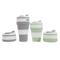 실리콘 텀블러 2종 택1 / 접이식 텀블러, 500ml, 그린