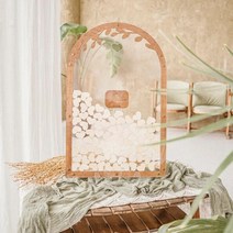 방명록 결혼식 웨딩 우드 방명록 메시지 상자, 32x50(3cm 130장)