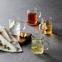 [모던하우스/인천논현점] WOW 내열 유리머그 4P세트 300ml (GA6121001), 4P