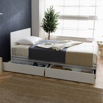 동서가구 앙쥬 서랍 평상형침대 SS 773 프레임, 화이트