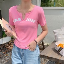 YAPOGI여성 여름 티셔츠 반팔티셔츠 여름 반팔 상의 심플 데일리 반팔티
