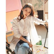 지오다노NEW한소희릴랙스핏크루넥티셔츠05323501