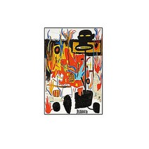 Jean-Michel Basquiat 장 미쉘 바스키아 작품 / 호텔 카페 거실에 걸면 좋은 캔버스 그림액자 21, 밝은우드