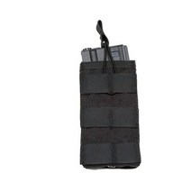 허리색 1000D 나일론 싱글 더블 트리플 매거진 파우치 전술 M4 밀리터리 Molle Paintball Airsoft, single black