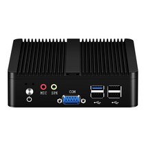 XCY 팬리스 미니 PC 인텔 셀러론 J1900 쿼드 코어 듀얼 이더넷 RS232 Windows Linux HDMI VGA 4xUSB WiFi 산업용 컴퓨터, 8G RAM 128G SSD WiFi, Intel Celeron J1800