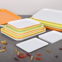 오메가키친 쟁반 모음 원형 사각 논슬립 카페 일식 베이커리 식당 트레이, 검정4557