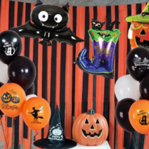 할로윈스트리머 롤스트리머 할로윈 파티 포토존 캠핑 꾸미기, 파티스트리머(6입), 진녹색