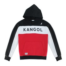 캉골 빅키즈 Rbw 컬러블락 후드티 K76141 Black Red