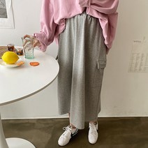 데일로엔 여성용 쭈리 옆포켓 포인트 여성 롱 스커트
