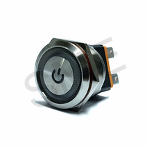 LB22C-P20F P20Z-E+ 3색 전원+링 푸쉬 락 버튼 메탈 방수 LED 스위치 15A, RED, PUSH, AC 220V