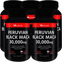 My Life [미국빠른직구] 마이라이프 내추럴스 페루비안 블랙 마카 30 000 mg, 120정, 5개