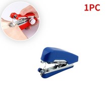 미니 가정용 미싱기 핸드 재봉틀 오바로크 미싱 주끼 12pcs 휴대용 수동 간단한 작업, 1pc 블루