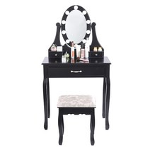 럭셔리 이쁜 화장대 메이크업 아티스트 의자 캐비닛 홈 드레서 북유럽 유럽식 69, 협력사, 검은 색