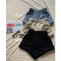 여성 흑청반바지 여름 와이드 A라인 롤업 데님 블랙진반바지