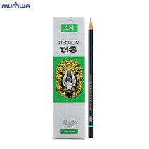 문화 더존 연필 4H 12개입 미술용 학습용 4H연필/문화연필/사무용/스케치용/미술용/컴퓨터용, 1개