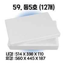 택배 스티로폼박스 김치 굴 딸기 떡 대형 소형 어상자 포장용 스치로폼 아이스박스, 59. 등5호 (12개)