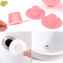 머리털 이물질 차단 세면대 거름망 6P 배수망 하수구막힘방지, 1개