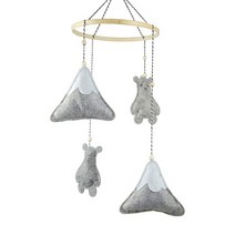 라클라우드침대 북유럽 어린이 침실 바람 종소리 아기 소녀 침대 캐노피 텐트 걸이식 장식 사랑스러운 곰 눈 산 구름 장식품, [03] E