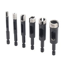 6mm 8mm 10mm 육각 생크 소결 대리석 화강암 구멍 오프너 브레이징 다이아몬드 세라믹 타일 드릴 비트 1, 02 6mm