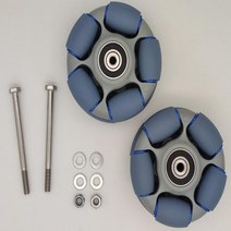 Omnidirection Wheel-브롬튼 이지휠 리피트 키트 접이식 자전거 다혼 360 버디 로타케이스터 옴니아 옴니휠, [06] 90mm Diam BlueGrey