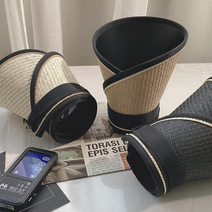 라탄 여성 썬캡 밀짚 여자 선캡 모자