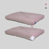 클라르하임 낮은살구베개 워셔블 경추베개솜 1+1, 살구핑크1+1(베개 2개)