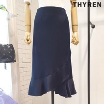 티렌 A라인 밑단 프릴 스커트 L193PWS871