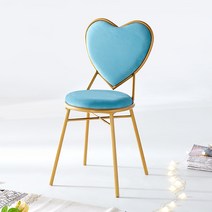 메이크업 화장대 하트 마카롱 의자 스툴 카페 가구, [A타입]레이크 블루
