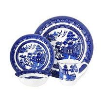 존슨브라더스 윌로우 블루 4피스 플레이스 화이트