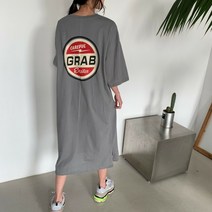 이힝 빈티지 레터링 이지룩 롱원피스